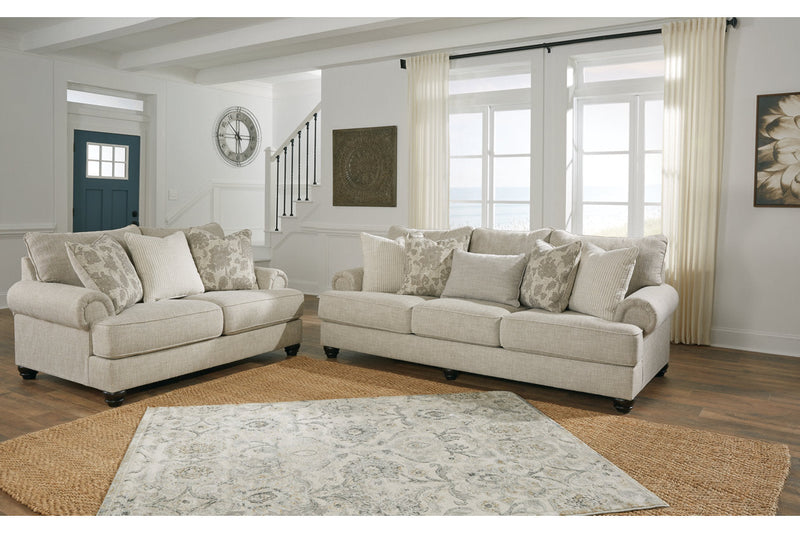 Asanti Fog Sofa, Loveseat and Ottoman -  Ashley - DMV Furniture