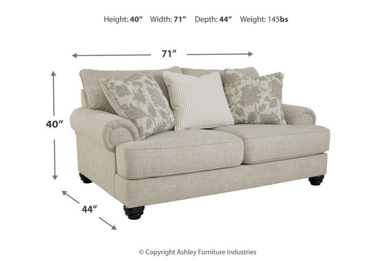 Asanti Fog Sofa, Loveseat and Ottoman -  Ashley - DMV Furniture
