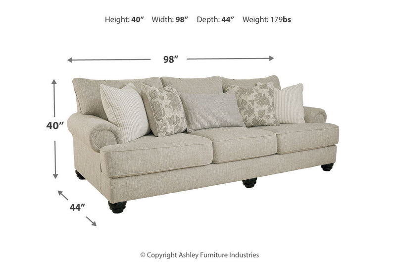 Asanti Fog Sofa, Loveseat and Ottoman -  Ashley - DMV Furniture