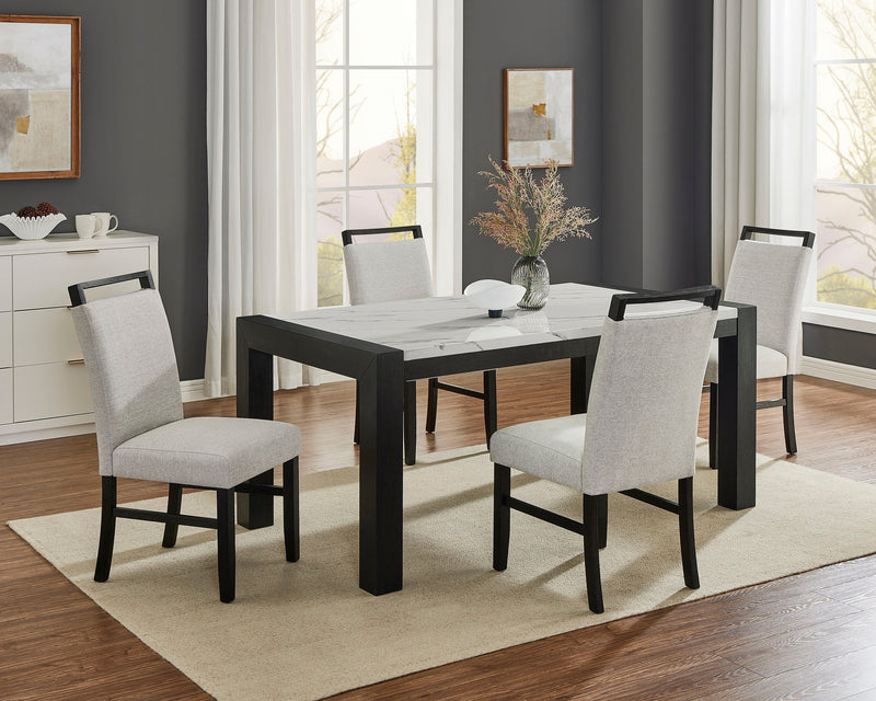 Jules Black/Light Gray Side Chair, Set of 2 from Crown Mark - DMV Furniture