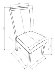 Jules Black/Light Gray Side Chair, Set of 2 from Crown Mark - DMV Furniture