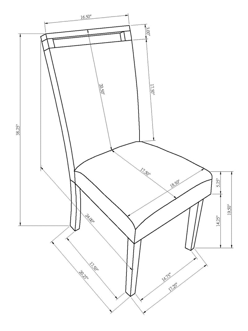 Jules Black/Light Gray Side Chair, Set of 2 from Crown Mark - DMV Furniture