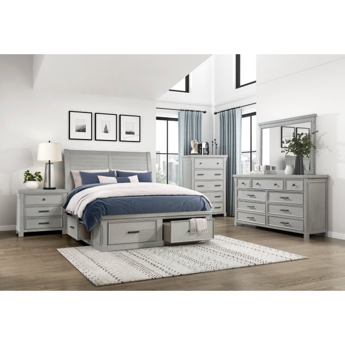 1337-1* (3) Queen Platform Bed with Storage Footboard and Side Rails - 1337-1*