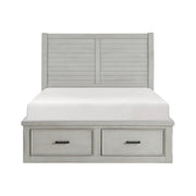 1337K-1EK* (3) Eastern King Platform Bed with Storage Footboard and Side Rails - 1337K-1EK*
