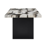 Vega Black/Brown Faux Marble Dining Set from Crown Mark - DMV Furniture