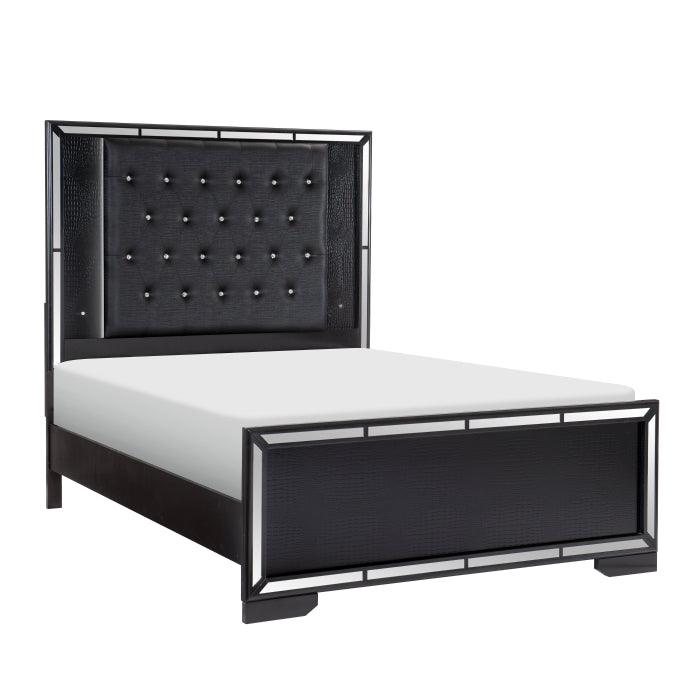 Aveline 6 Piece Queen Bedroom Set In Black 1428Bk-1*6 | Homelegance