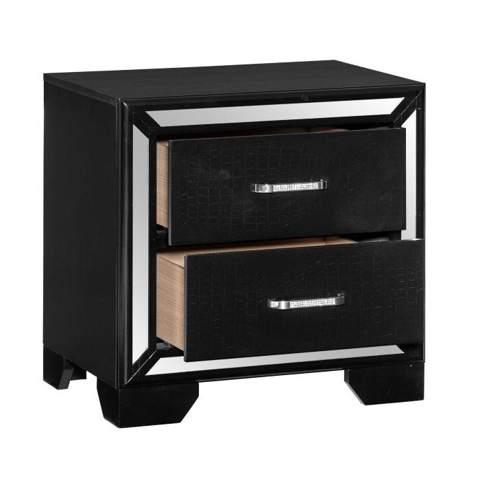 Aveline 3 Piece Queen Bedroom Set In Black 1428Bk-1*3 | Homelegance