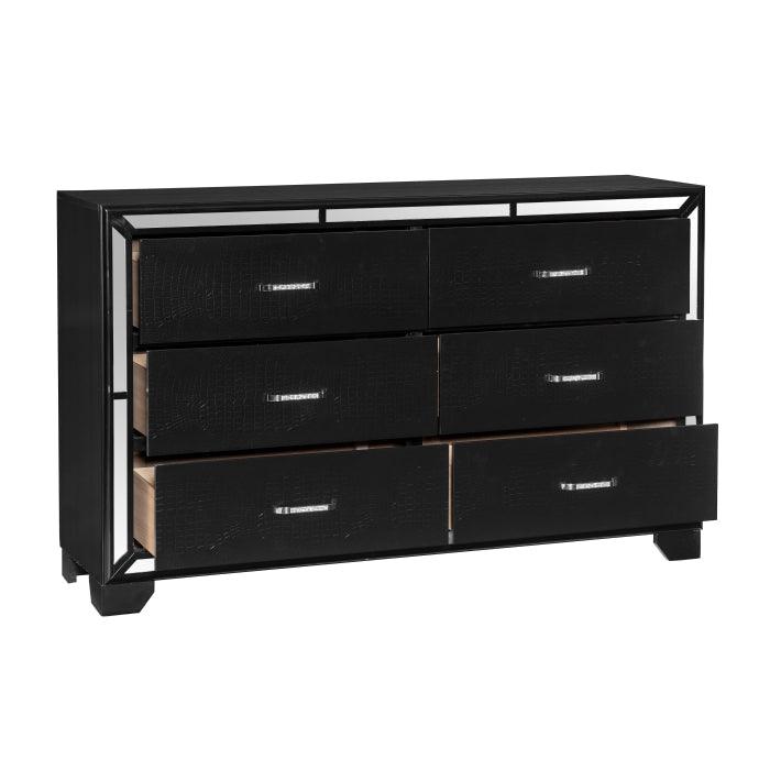 Aveline 4 Piece Queen Bedroom Set In Black 1428Bk-1*4 | Homelegance