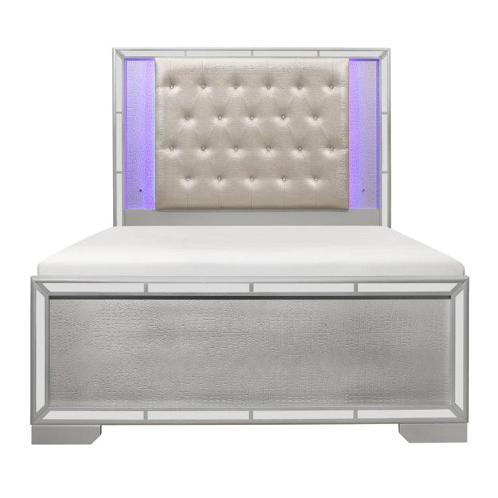 Aveline Eastern King Bed In Silver 1428Svk-1Ek* | Homelegance