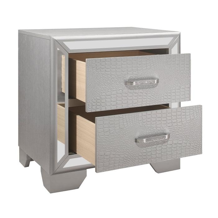Aveline Night Stand In Silver 1428Sv-4 | Homelegance
