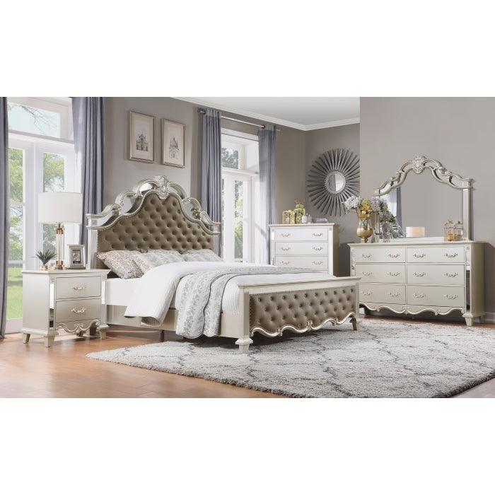 Ever 3 Piece Queen Bedroom Set In Champagne 1429-1*3 | Homelegance