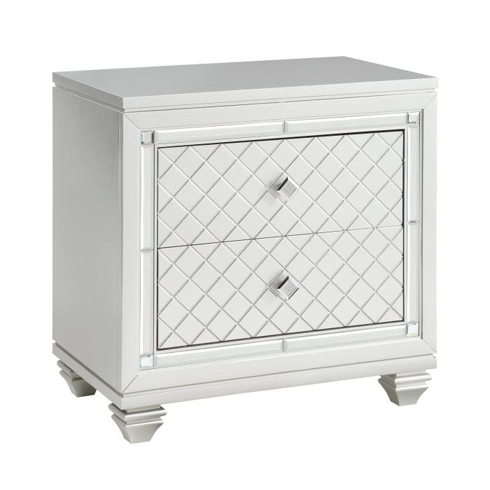 Leesa 4 Piece Queen Platform Bedroom Set In Silver 1430-1*4 | Homelegance