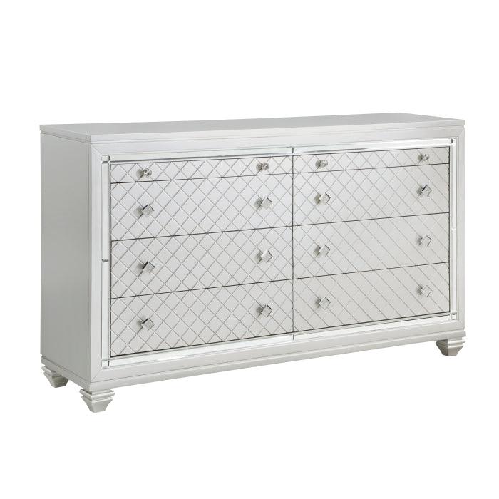 Leesa 6 Piece Queen Platform Bedroom Set In Silver 1430-1*6 | Homelegance