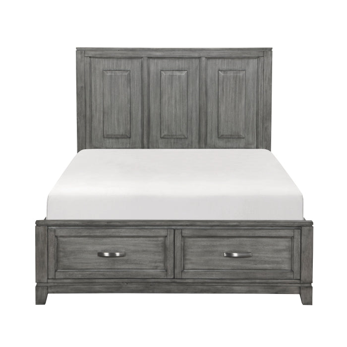 1450-1* (3) Queen Platform Bed with Footboard Storage - 1450-1*