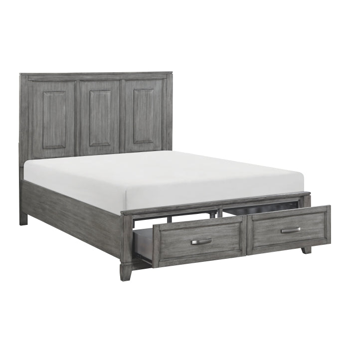 1450-1* (3) Queen Platform Bed with Footboard Storage - 1450-1*