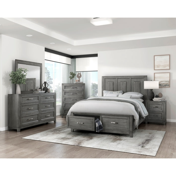 1450-1* (3) Queen Platform Bed with Footboard Storage - 1450-1*