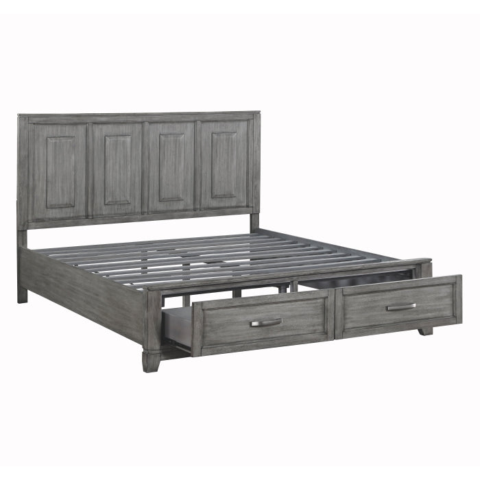 1450K-1EK* (3) Eastern King Platform Bed with Footboard Storage - 1450K-1EK*