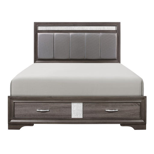 1505-1* (3) Queen Platform Bed with Footboard Storage - 1505-1*