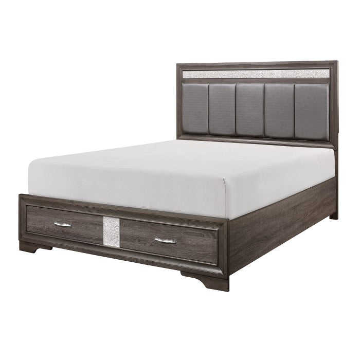 1505-1* (3) Queen Platform Bed with Footboard Storage - 1505-1*