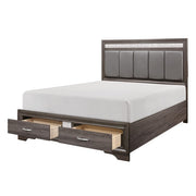 1505-1* (3) Queen Platform Bed with Footboard Storage - 1505-1*