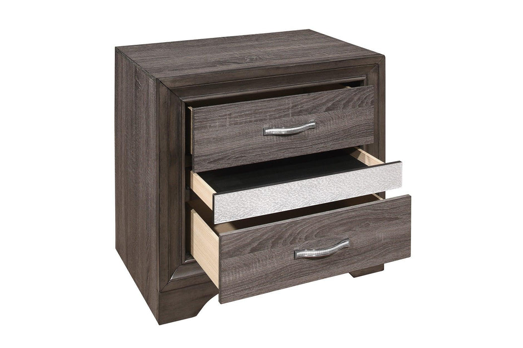 Luster 6 Piece Eastern King Platform Bedroom Set In Gray 1505K-1Ek-6Set | Homelegance