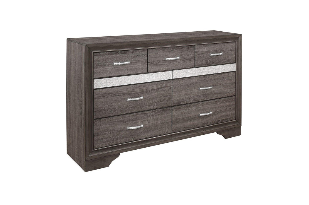 Luster 5 Piece Eastern King Platform Bedroom Set In Gray 1505K-1Ek-5Set | Homelegance