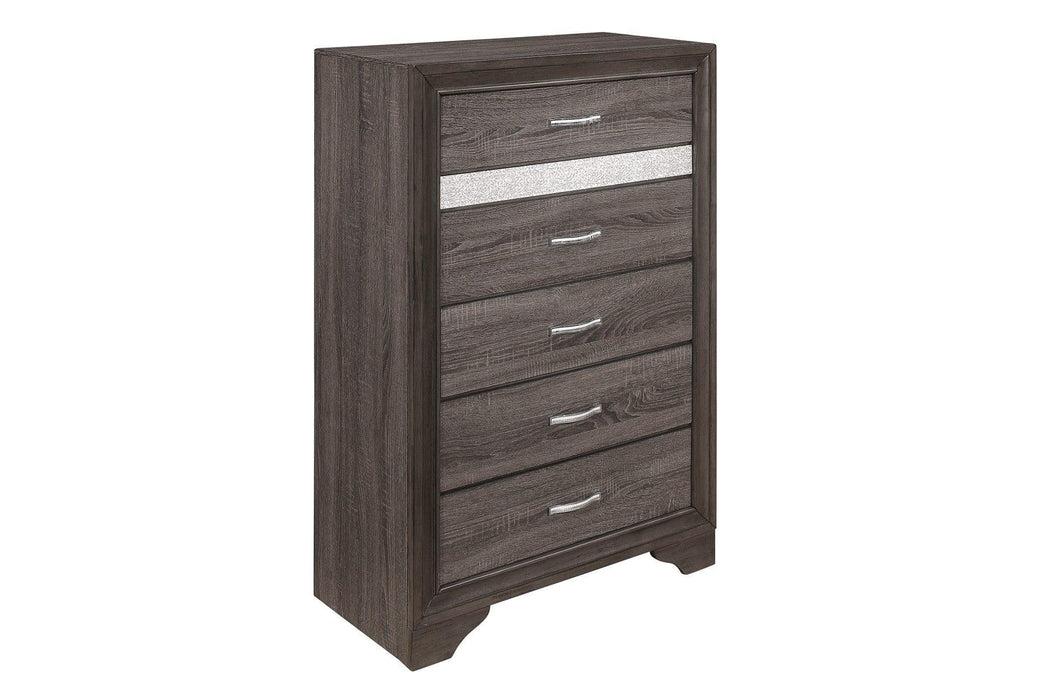 Luster 6 Piece Eastern King Platform Bedroom Set In Gray 1505K-1Ek-6Set | Homelegance