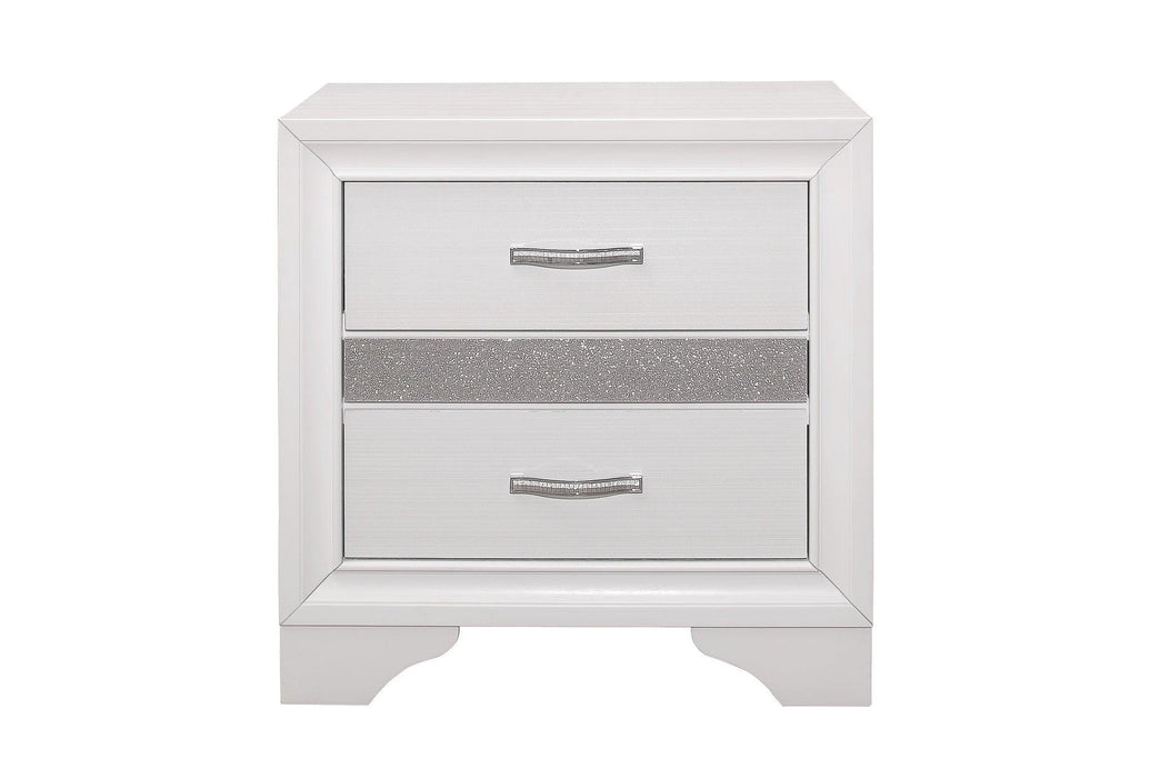 Luster 3 Piece Queen Platform Bedroom Set In White 1505W-1-3Set | Homelegance