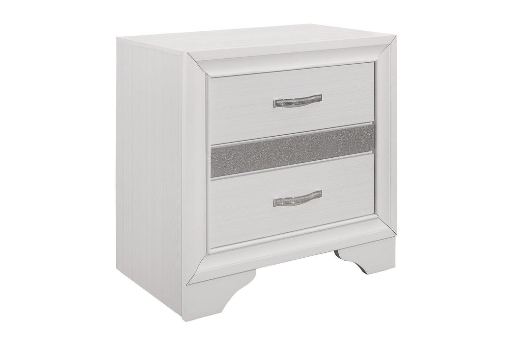 Luster 3 Piece Queen Platform Bedroom Set In White 1505W-1-3Set | Homelegance