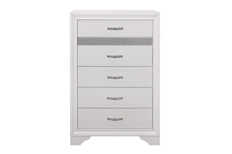 Luster 5 Piece Eastern King Platform Bedroom Set In White 1505WK-1EK-5Set | Homelegance