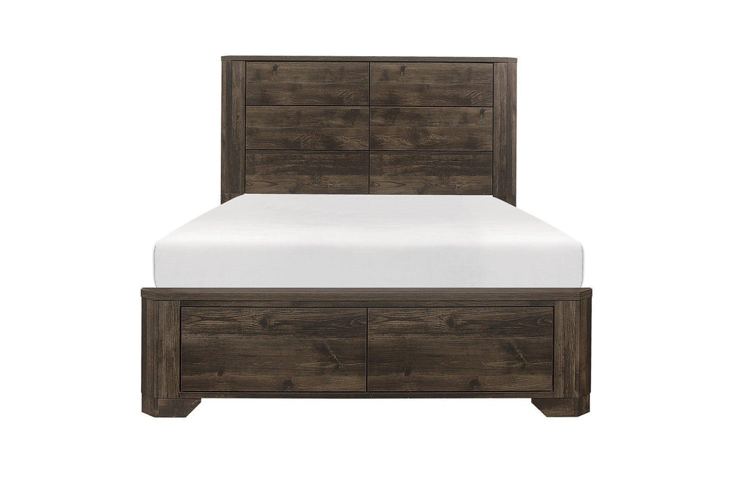 Jocelyn 3 Piece Eastern King Bedroom Set In Rustic Brown 1509K-1Ek-3Set | Homelegance