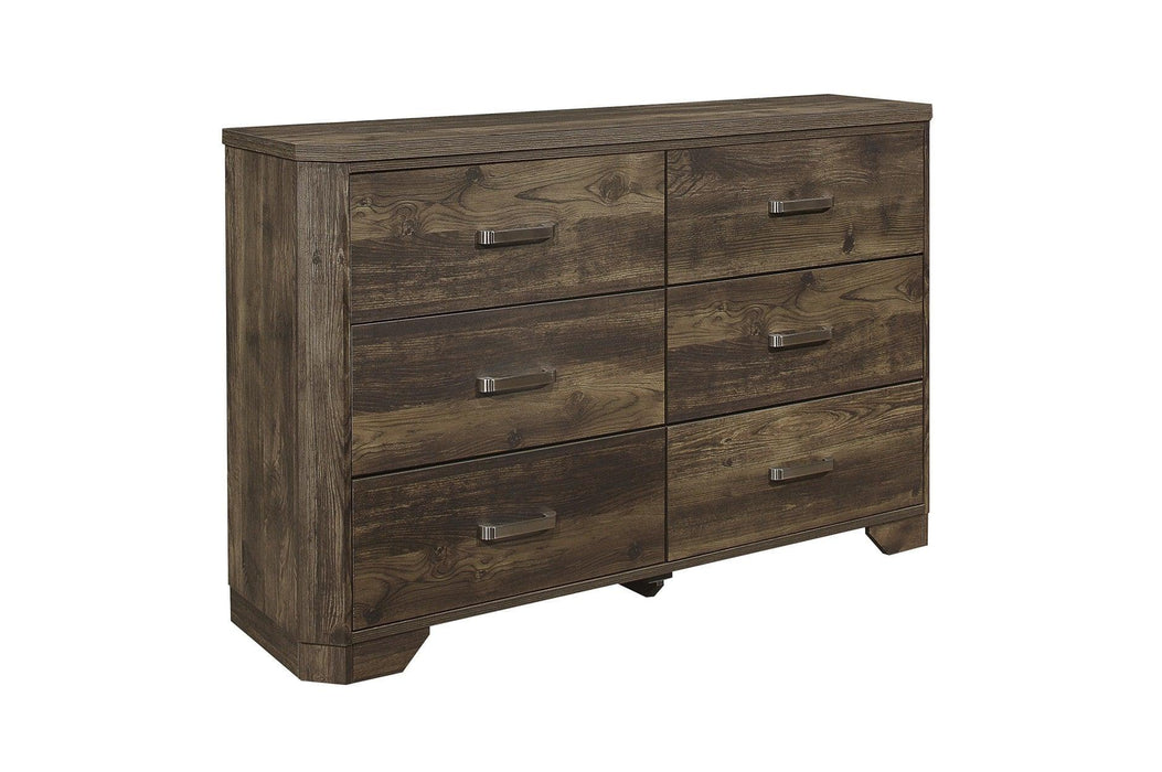Jocelyn 5 Piece Eastern King Bedroom Set In Rustic Brown 1509K-1Ek-5Set | Homelegance