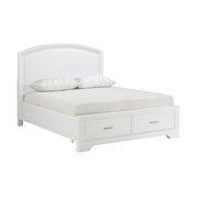 1520WH-1* (3) Queen Platform Bed with Footboard Storage - 1520WH-1*