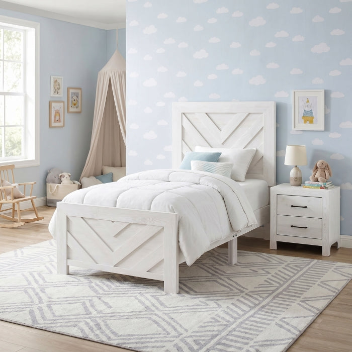 1534NPWHT-1 Twin Bed - 1534NPWHT-1