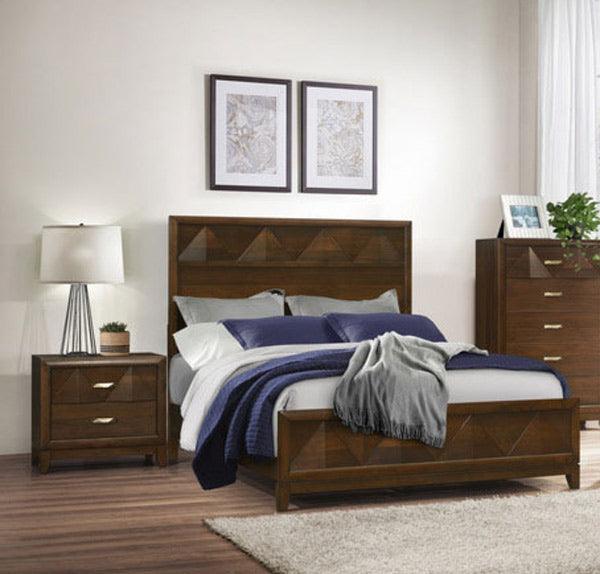 Aziel 3 Piece Eastern King Bedroom Set In Walnut 1535K-1Ek-3Set | Homelegance