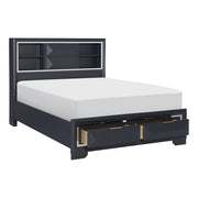 1553K-1EK* (3) Eastern King Platform Bed with Footboard Storage - 1553K-1EK*