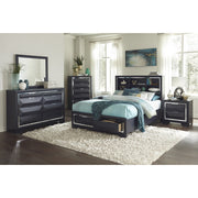 1553K-1EK* (3) Eastern King Platform Bed with Footboard Storage - 1553K-1EK*