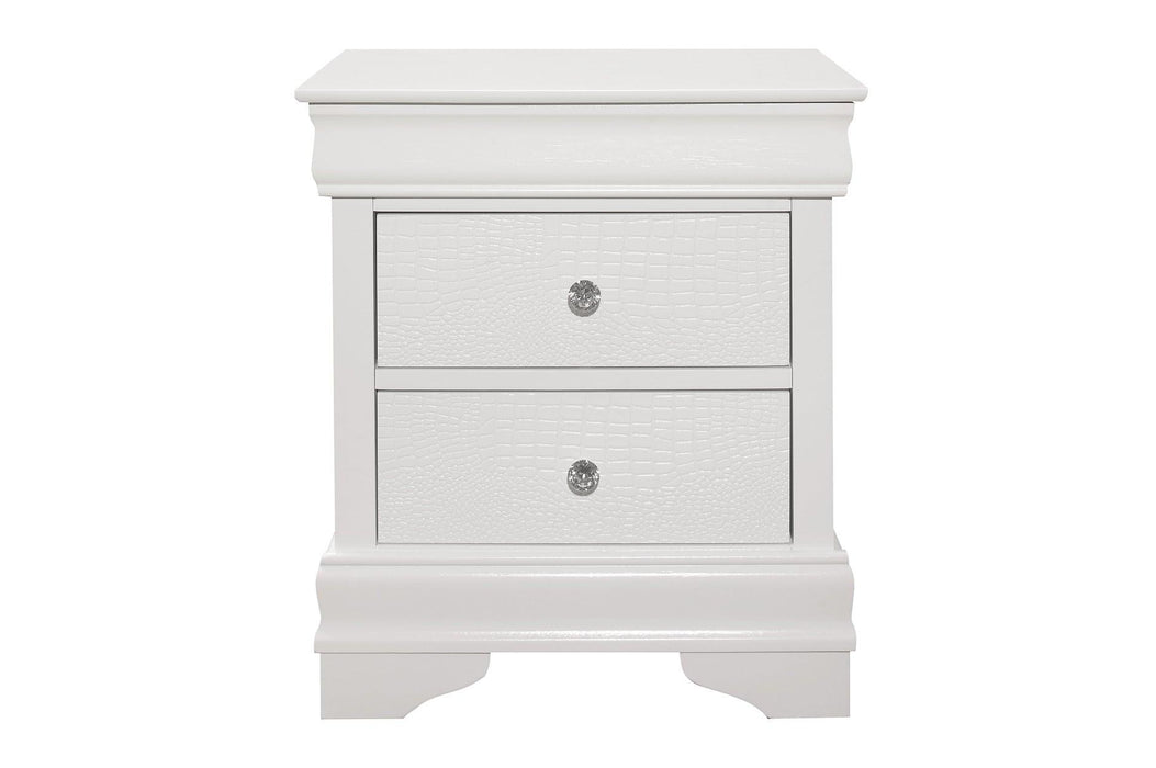Lana 3 Piece Queen Bedroom Set In White 1556W-1-3Set | Homelegance