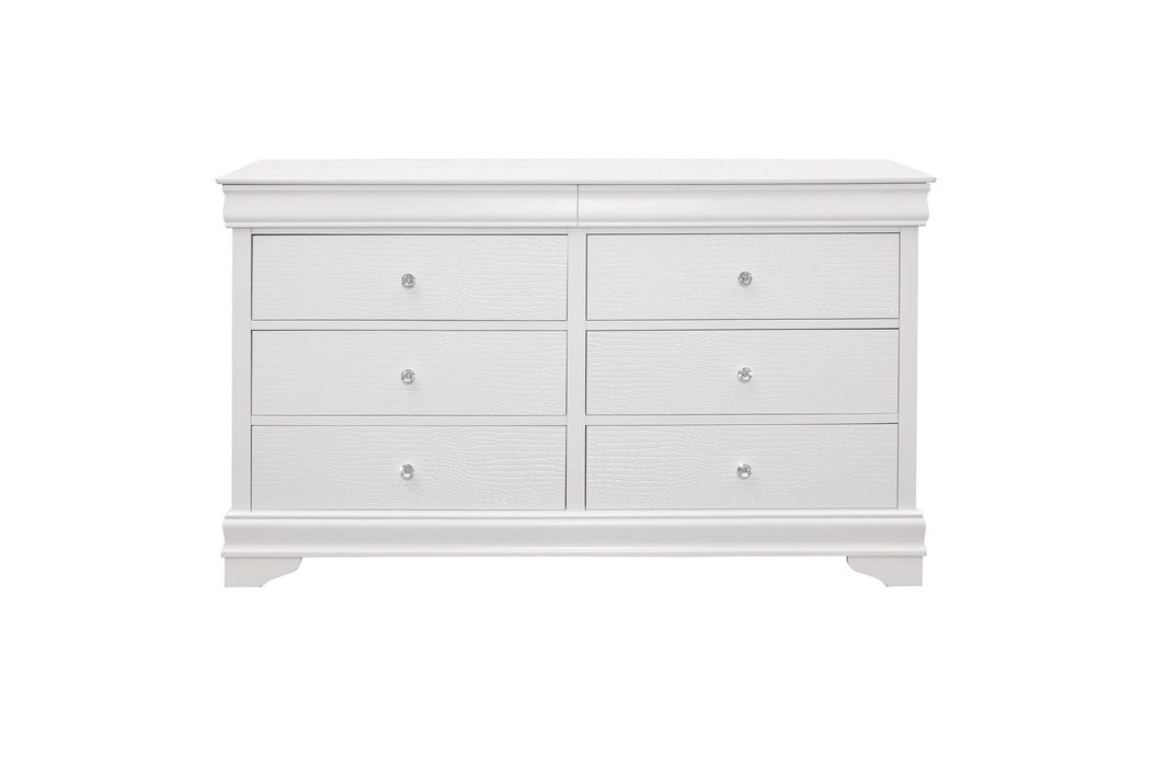 Lana 5 Piece Eastern King Bedroom Set In White 1556Wk-1Ek-5Set | Homelegance