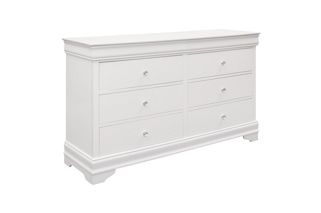 Lana 5 Piece Eastern King Bedroom Set In White 1556Wk-1Ek-5Set | Homelegance