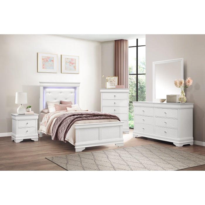 1556WT-1* (2) Twin Bed with LED Lighting - 1556WT-1*