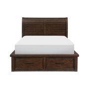 1559-1* (4) Queen Platform Bed with Storage Footboard and Side Rails - 1559-1*
