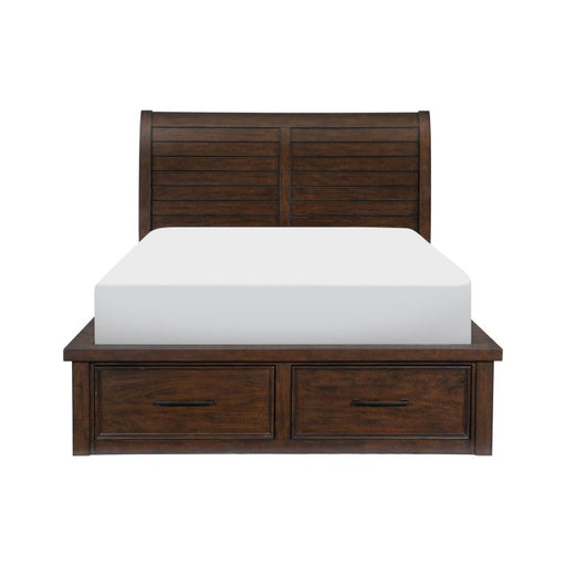1559-1* (4) Queen Platform Bed with Storage Footboard and Side Rails - 1559-1*