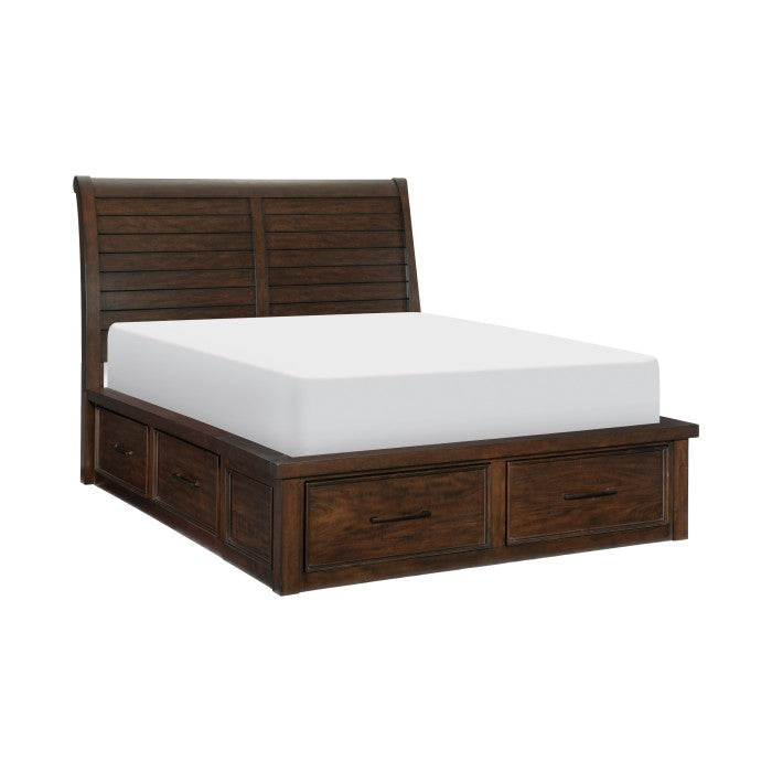 1559-1* (4) Queen Platform Bed with Storage Footboard and Side Rails - 1559-1*