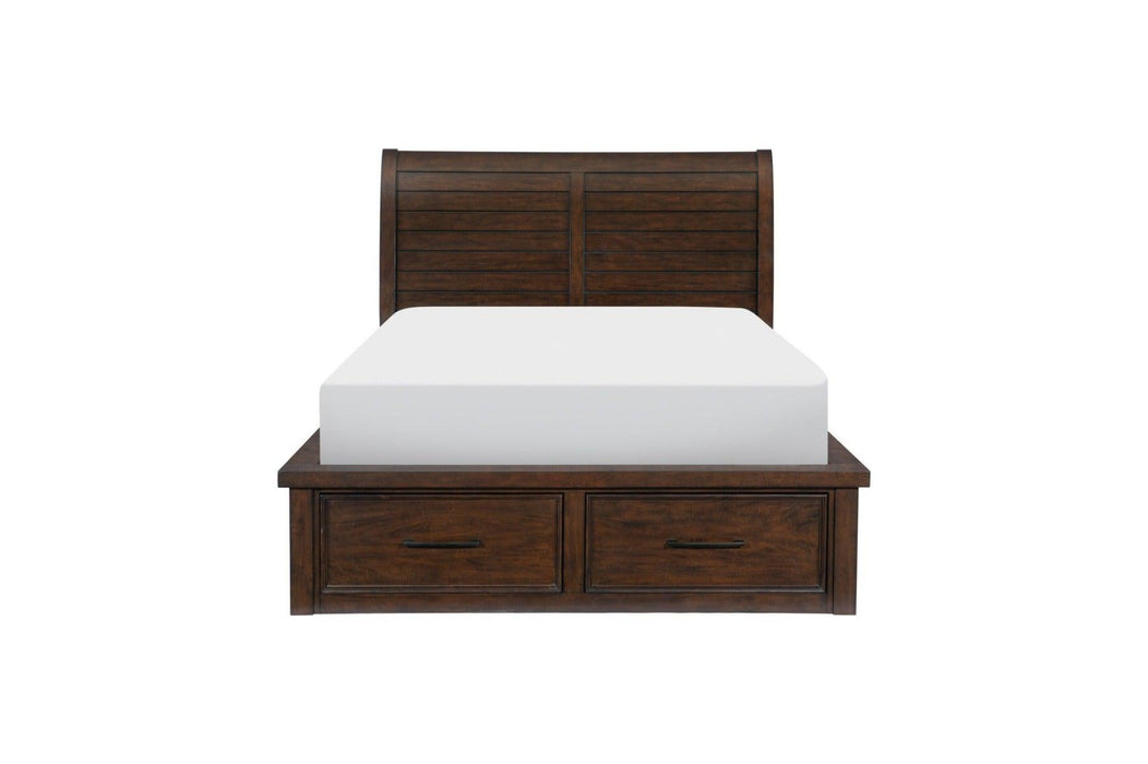 Logandale Queen Platform Bed In Brown 1559-Q | Homelegance