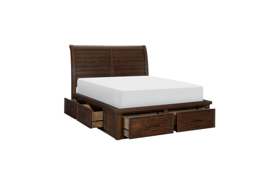 Logandale Queen Platform Bed In Brown 1559-Q | Homelegance