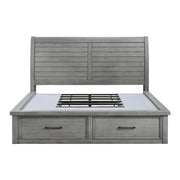 1559DG-1* (4) Queen Platform Bed with Storage Footboard and Side Rails - 1559DG-1*