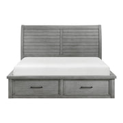 1559DGK-1CK* (4) California King Platform Bed with Storage Footboard and Side Rails - 1559DGK-1CK*