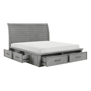 1559DGK-1EK* (4) Eastern King Platform Bed with Storage Footboard and Side Rails - 1559DGK-1EK*