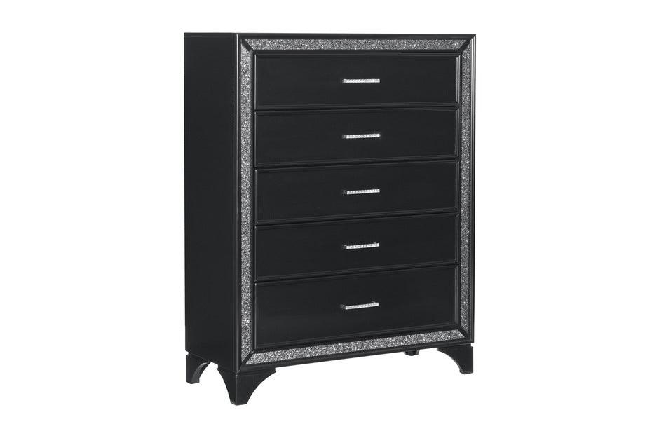 Salon Chest In Pearl Black Metallic 1572Bk-C | Homelegance